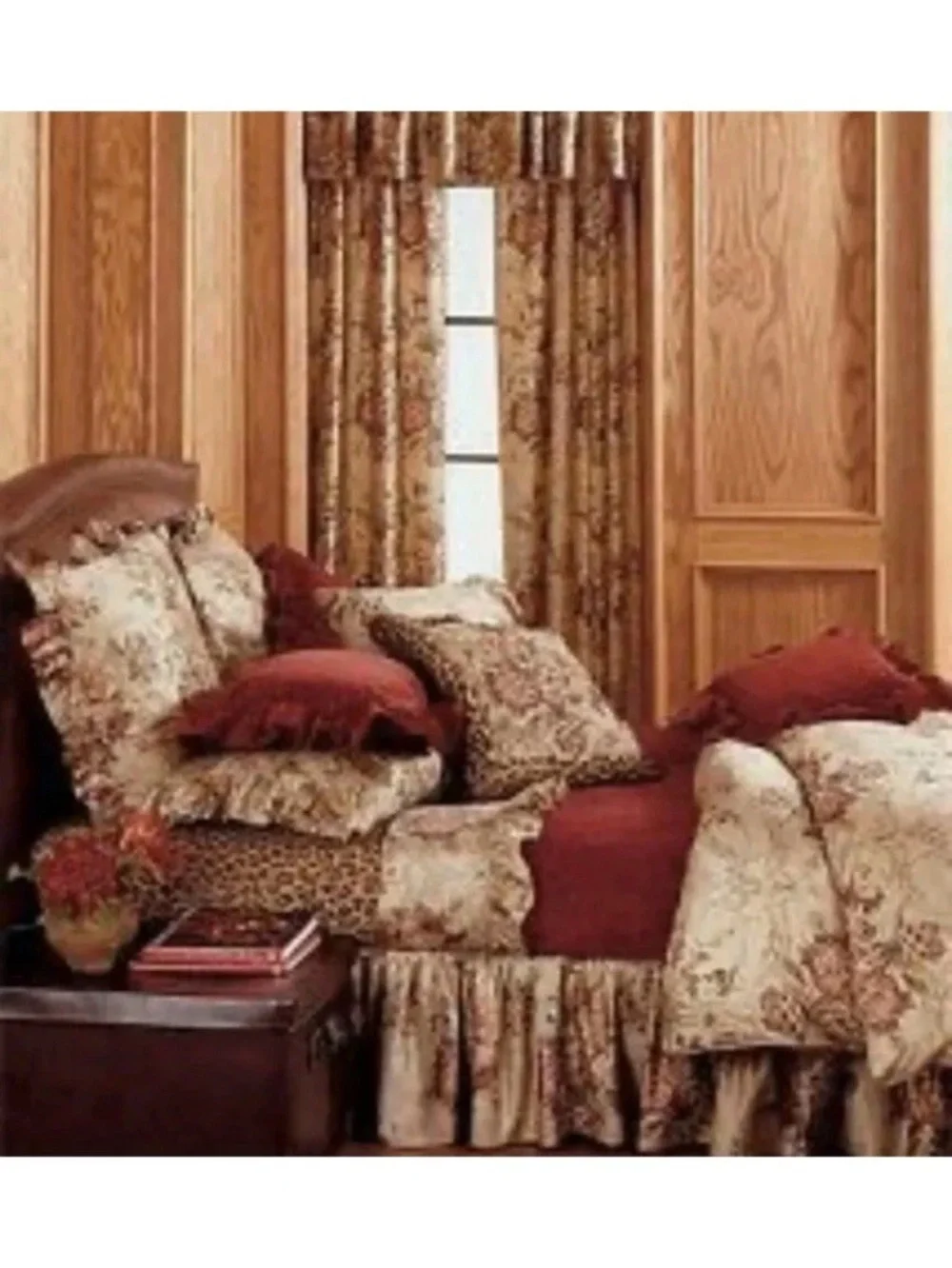 Vtg Ralph Lauren Pair Euro Shams Red Velvet Ruffle Aragon Guinevere